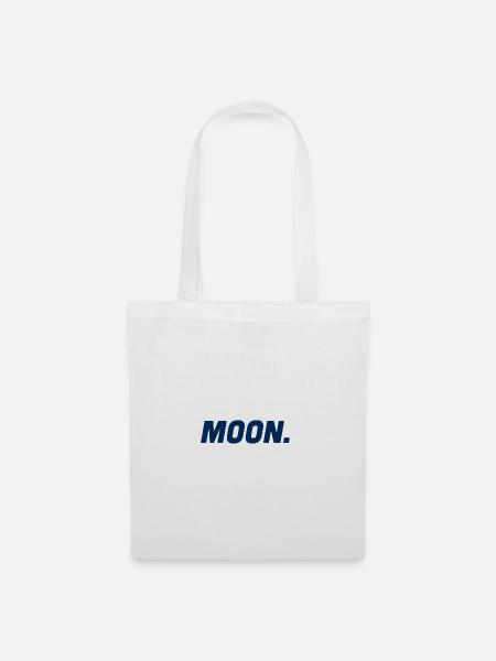 Moon - Schriftzug - Stoffbeutel - Weiß