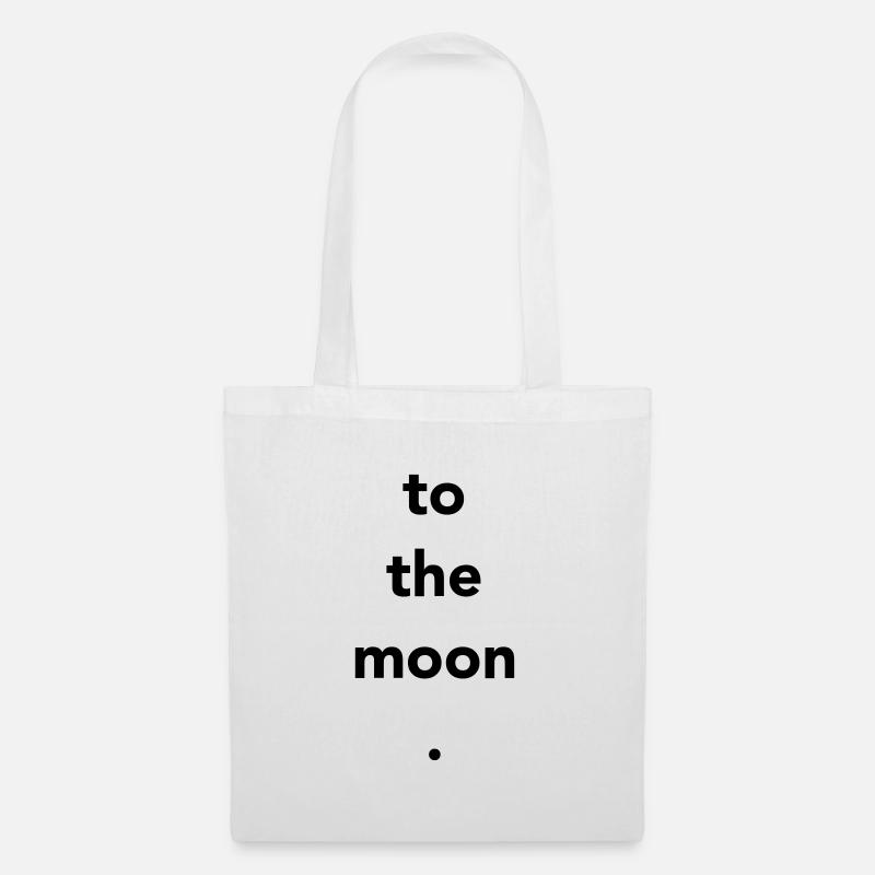to the moon - Stoffbeutel - Weiß