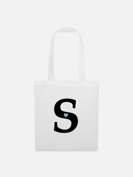 Letter S Initial Letter - Tote Bag - white