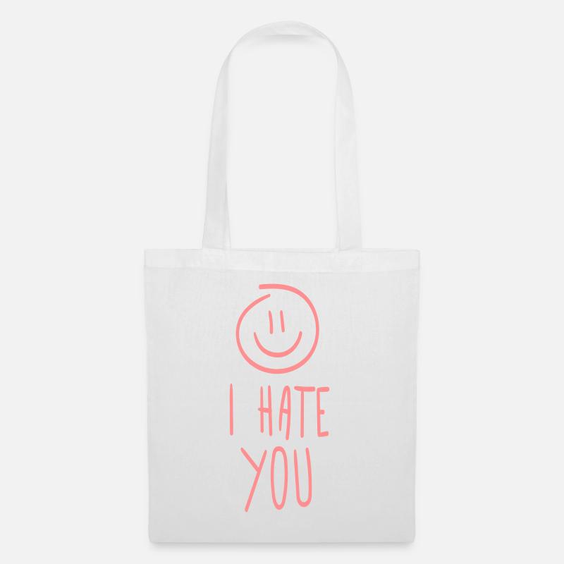 je vous déteste - Sac en tissu - blanc