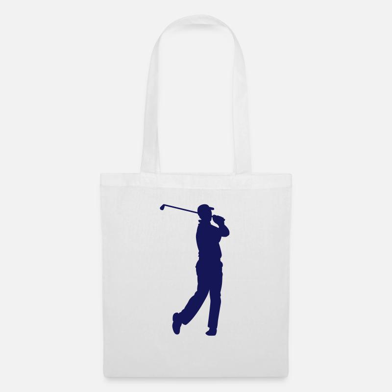 Golfer nach Abschlag - Stoffbeutel - Weiß