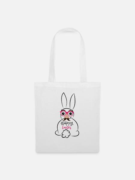 Happy Easter - Stoffbeutel - Weiß