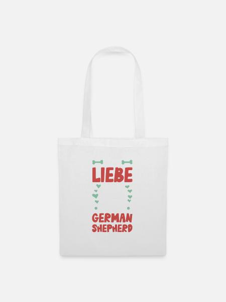 Ich liebe meinen German Shepherd - Stoffbeutel - Weiß