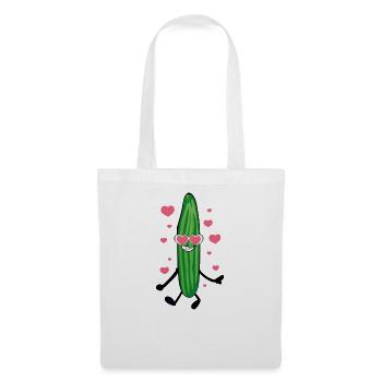 cucumber ,glasses,comic,love,love,in love - Tote Bag - white - Front