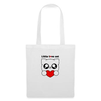 Little Love Cat Trasparent Schwarz - Stoffbeutel - Weiß - Vorne