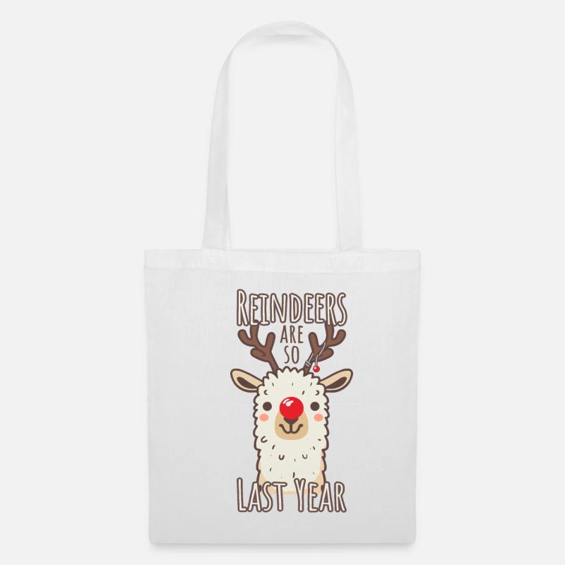 Lama Alpaka Weihnachten Spruch - Stoffbeutel - Weiß
