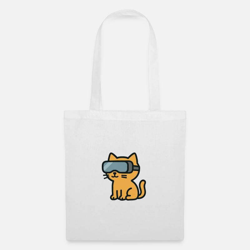 VR Chat: Das immersive Katzenabenteuer - Stoffbeutel - Weiß