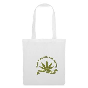 Gras Marihuana Geschenk rauchen illegal Pflanze - Stoffbeutel - Weiß - Vorne