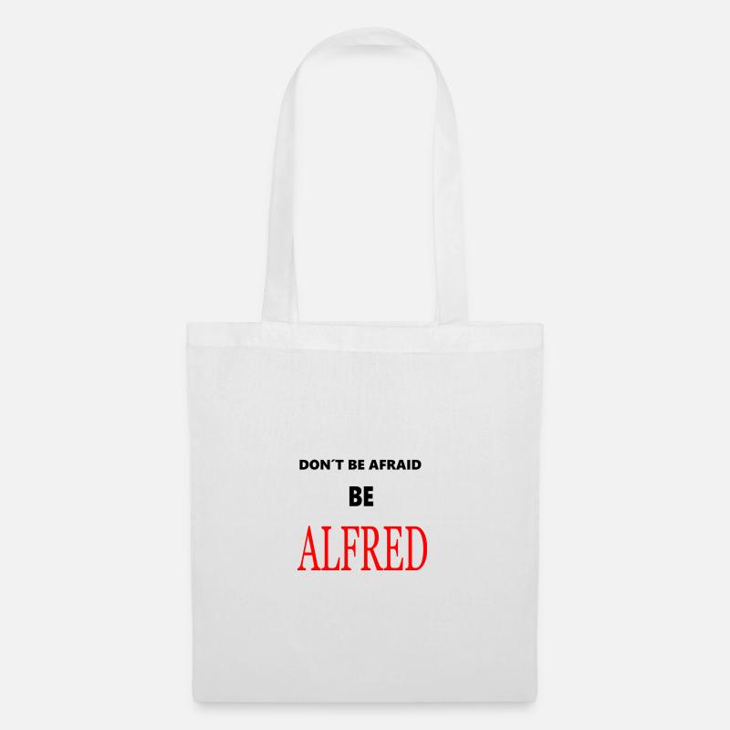 Alfred Rote Typografie Schwarz - Stoffbeutel - Weiß