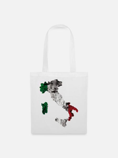Italien, Mode, Grunge - Stoffbeutel - Weiß