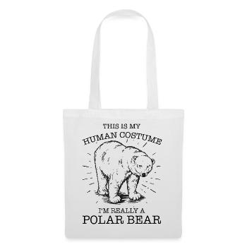 Cadeau polaire ours polaire ours polaire - Sac en tissu - blanc - Devant