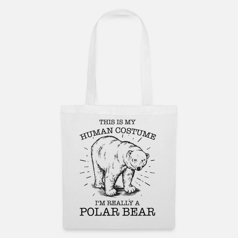Eisbär Polar Bär Arktis Tier Nordpol Geschenk - Stoffbeutel - Weiß