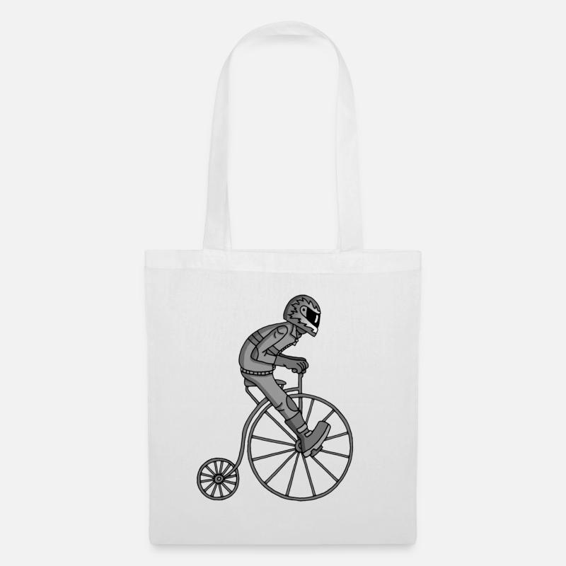 Retro Biker - Stoffbeutel - Weiß