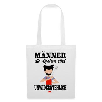 Koch Shirt · Männer Kochen · Besteck Geschenk - Stoffbeutel - Weiß - Vorne