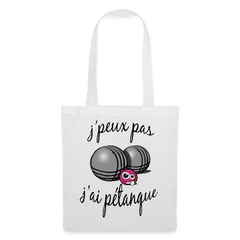 j'peux pas j'ai pétanque - Sac en tissu - blanc - Devant