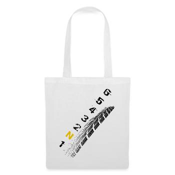 Vitesses - Moto - Circuit / noir - Sac en tissu - blanc - Devant