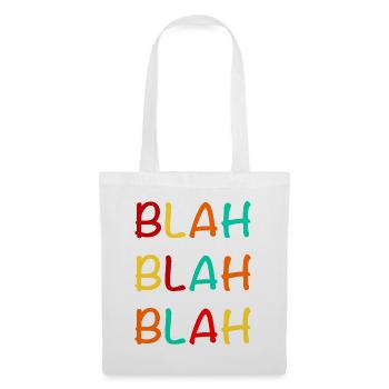 BLAH BLAH BLAH / Sprüche / Trend - Stoffbeutel - Weiß - Vorne