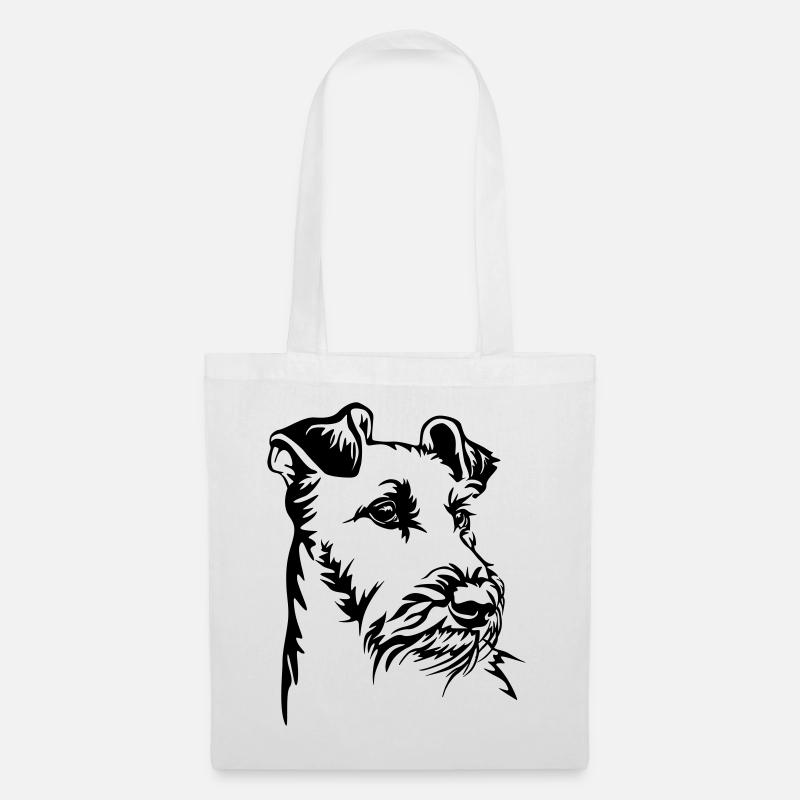 Irish Terrier Kopf - Stoffbeutel - Weiß