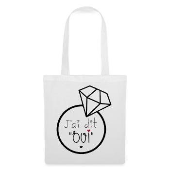 JaiditOui Engagement Romantique - Sac en tissu - blanc - Devant
