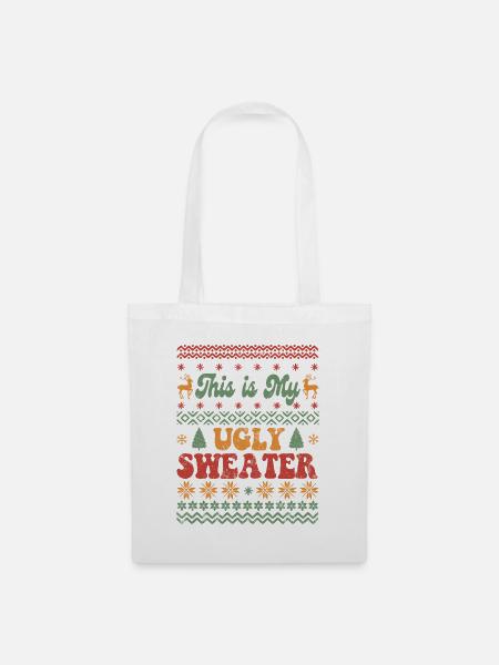 My Ugly Sweater - Ugly Xmas /Christmas/Weihnachten - Stoffbeutel - Weiß