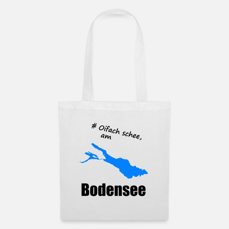 # Oifach schee, am Bodensee - Stoffbeutel - Weiß