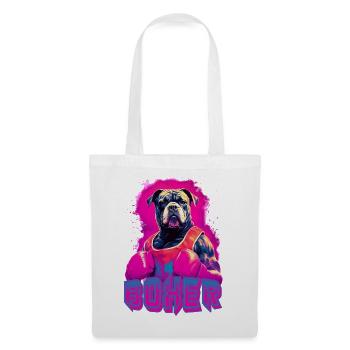 Boxer Dog With Boxing Gloves - Tote Bag - white - Front