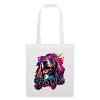 Beagle Dog With Sunglasses - Tote Bag - white - Front