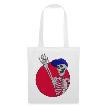 Hey Friends Cool et drôle Skeleton - Sac en tissu - blanc - Devant