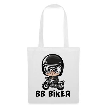 bébé motard, bébé biker, baby biker - Sac en tissu - blanc - Devant