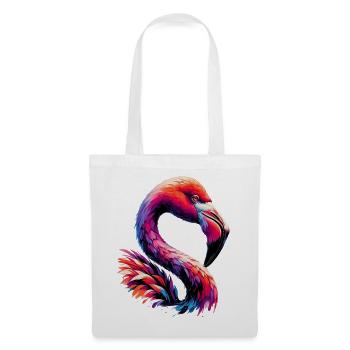 Flamingo - Stoffbeutel - Weiß - Vorne