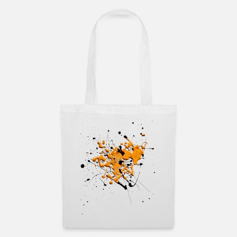 Orange.Splash - Sac en tissu - blanc