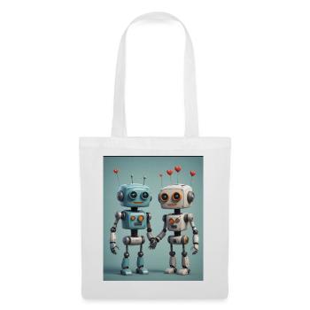 Robot Couple - Tote Bag - white - Front