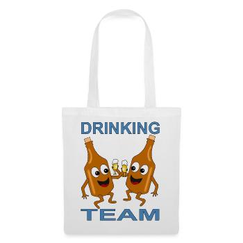 Photo d’équipe humoristique de consommation d’alcool - Sac en tissu - blanc - Devant