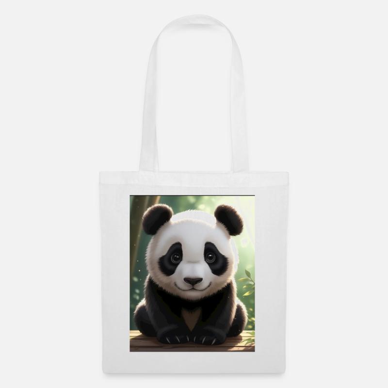 Conception Panda - Sac en tissu - blanc