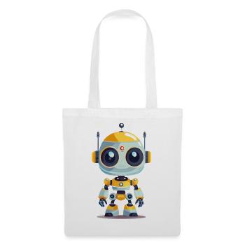 Un robot mignon - Sac en tissu - blanc - Devant