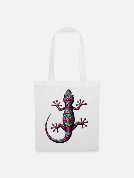 Gecko - Stoffbeutel - Weiß