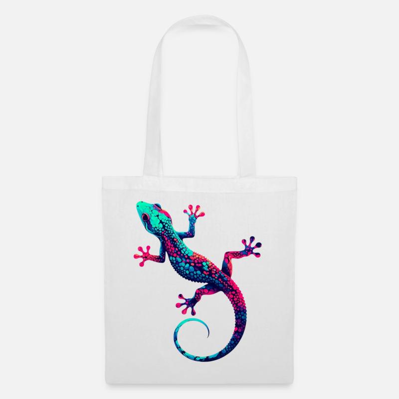 Gecko - Stoffbeutel - Weiß