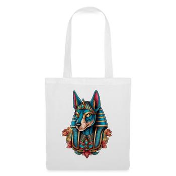 Illustration von Anubis - Stoffbeutel - Weiß - Vorne