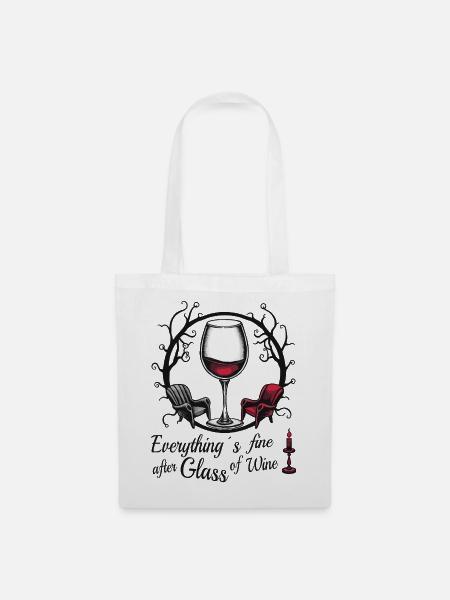 Wein Enthusiasten - Stoffbeutel - Weiß