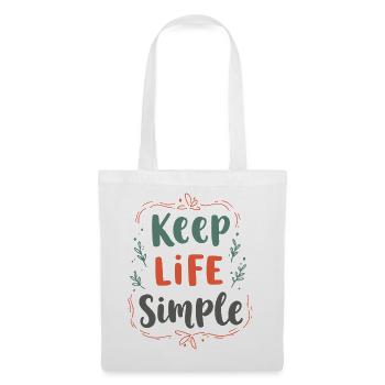 Minimalist Keep Life Simple Quote - Tote Bag - white - Front