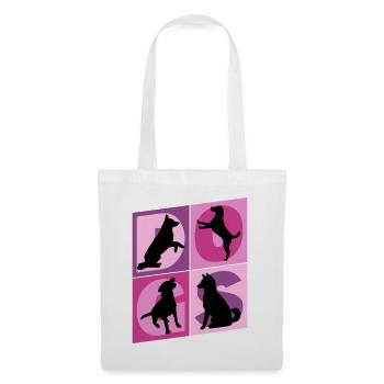 Dogs I Love Dogs Silhouettes Dog Mom Dog Dad - Tote Bag - white - Front