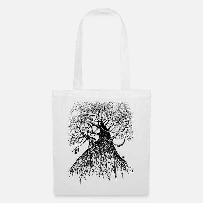 Tree Oak Frog's Eye View - Tote Bag - white