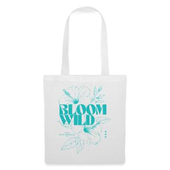 Bloom Wild Floral Typographie Design - Sac en tissu - blanc - Devant
