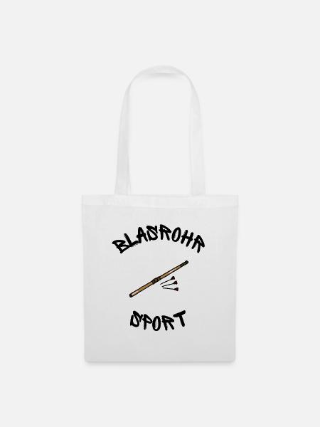 Blasrohr Sport - T-Shirts, Tassen und mehr! - Stoffbeutel - Weiß