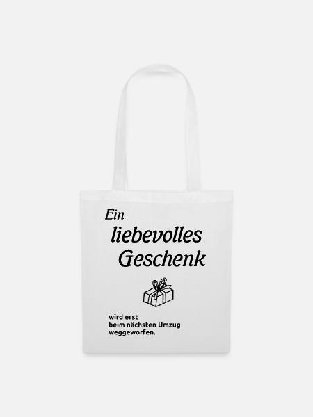 Ein liebevolles Geschenk - Stoffbeutel - Weiß