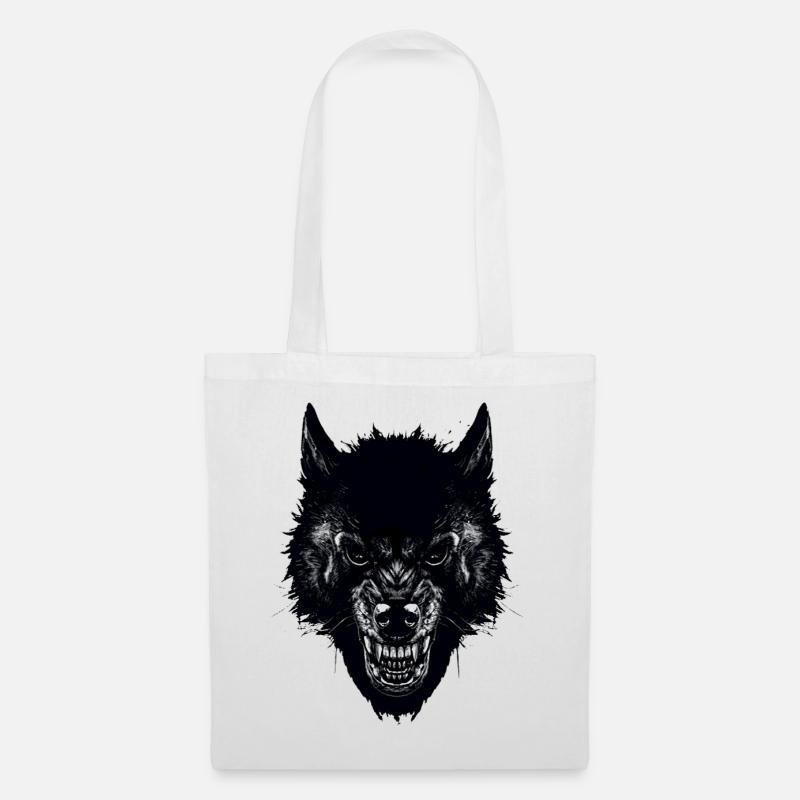 Wolf - Stoffbeutel - Weiß