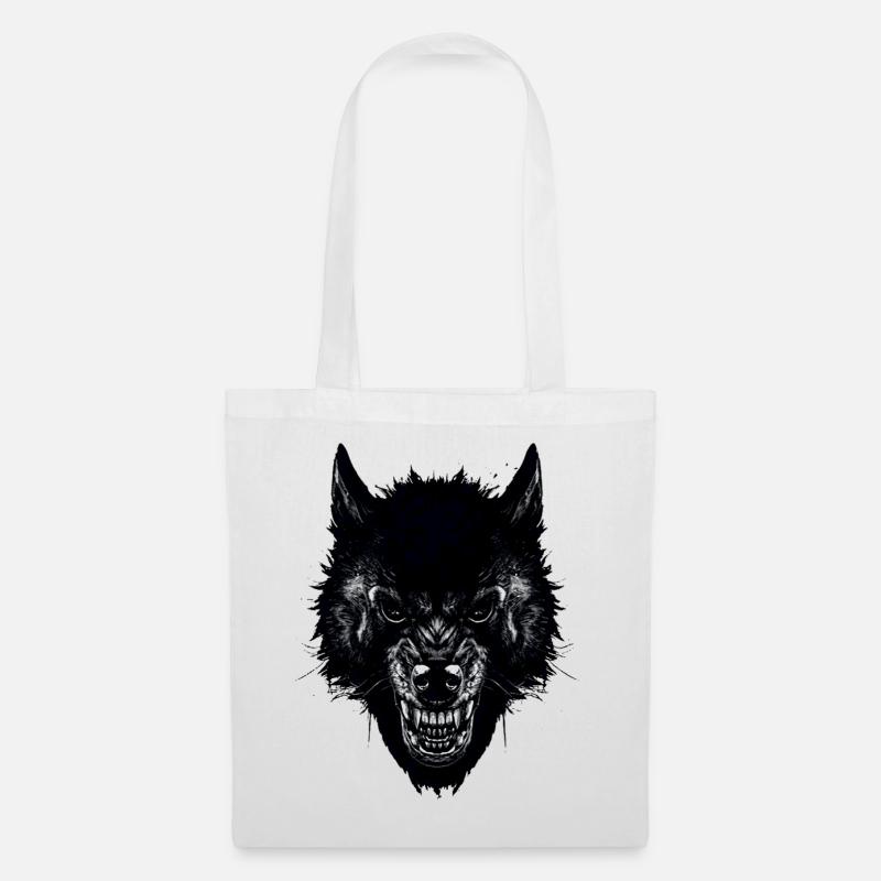 Wolf - Stoffbeutel - Weiß