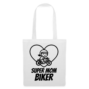 Super Mom Biker – Motorcycle Heart - Tote Bag - white - Front