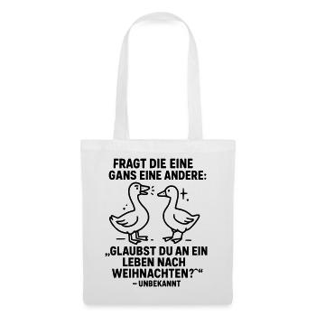 Une blague de Noël sur l’oie : La vie après - Sac en tissu - blanc - Devant