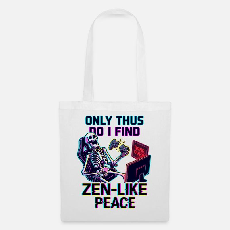 Gamer Rage Zen Frieden - Stoffbeutel - Weiß